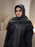 روسری نخ ابریشم ژاکاردلمه قواره۱۴۰طرح پلنگی ریزکد۰۴۷