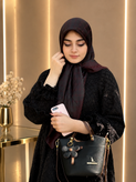 روسری نخ ابریشم ژاکارد لمه قواره۱۲۰طرح گل خطی کد۰۳۷
